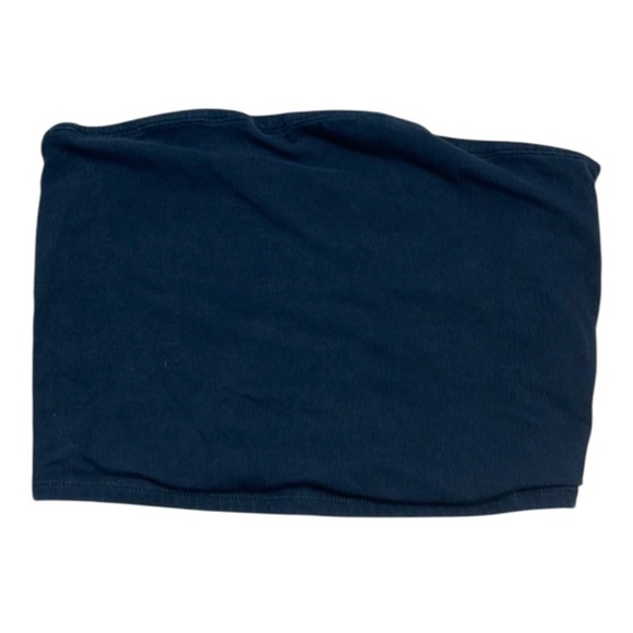 Garage Black Cropped Tube Top Double Layer Stretch Size S - Picture 2 of 8